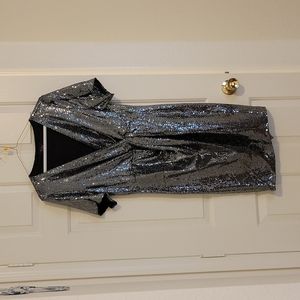 M Studio Black sequin shimmer cocktail dress size 16 new without tags